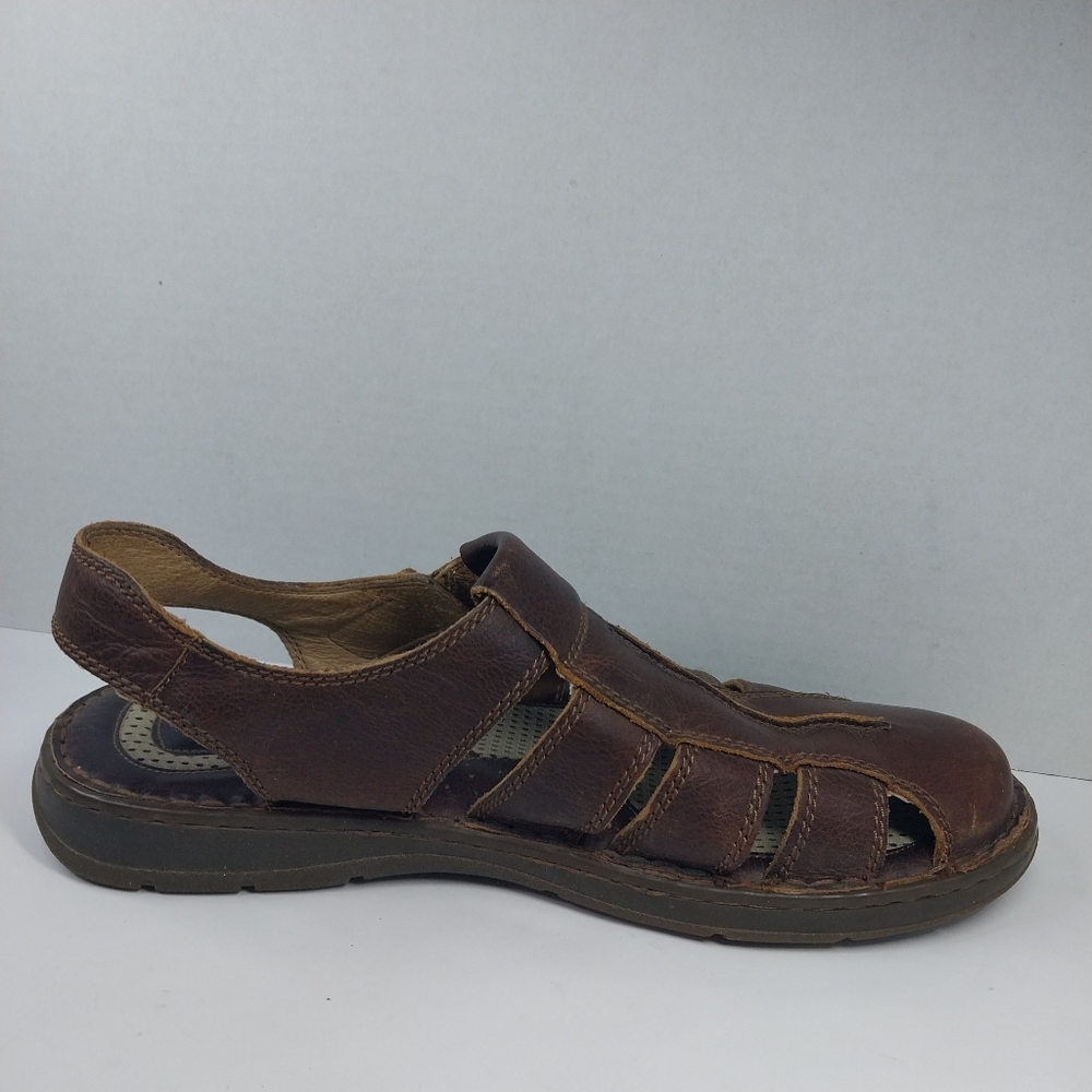 Born Sandals Mens 13 M Brown Leather Fisherman Comfort Slingback Adjustable - Picture 11 of 15